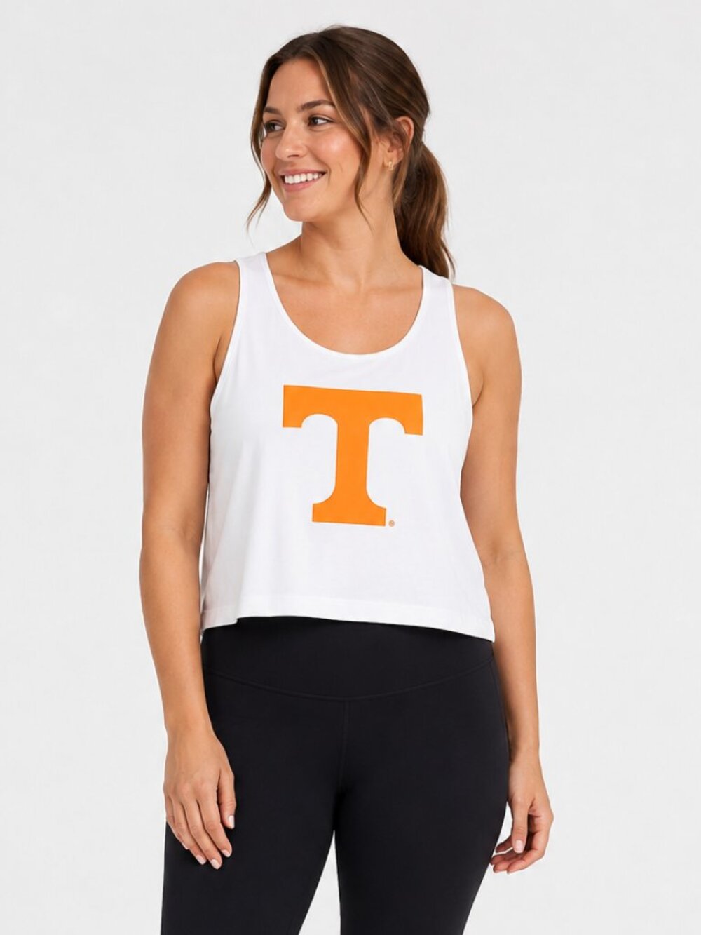 ZooZatz Tennessee Volunteers White Cropped Tank Top Large